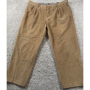 Lands End Classic Clothing Traditional Fit Mens Corduroy Chino Pants Tan 42x29